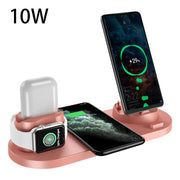 Wireless Charger For IPhone Fast Charger For Phone Fast Charging Pad For Phone Watch 6 In 1 Charging Dock Station - Lawangin