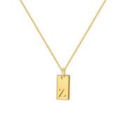 English Letter Necklace Creative Box Chain English Letter Square Pendant Clavicle Chain - Lawangin